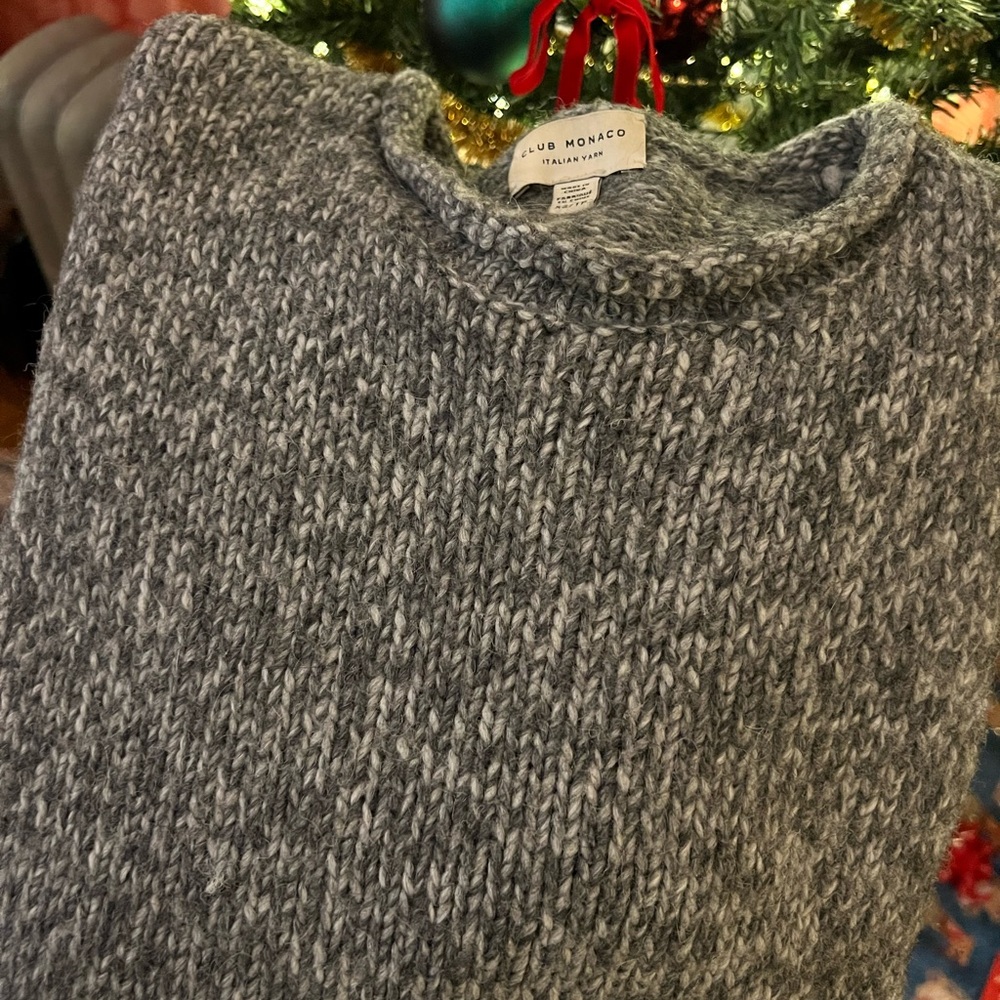 Club Monaco Charcoal Crewneck Sweater for Men